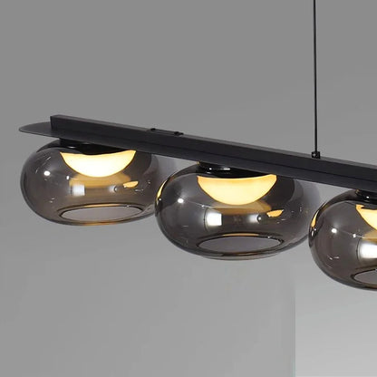 Lampada a sospensione Alexia con 4 cilindri di vetro – Lampada a sospensione LED moderna per sala da pranzo e soggiorno