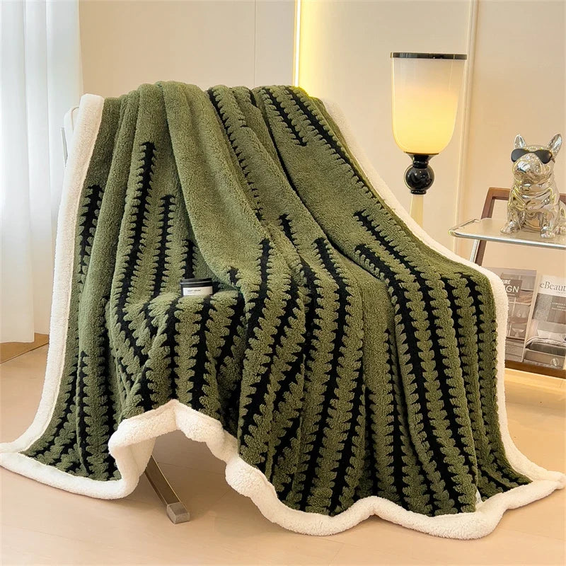 Velvory | Couverture douillette extra-épaisse en velours et flanelle pour le lit et le canapé
