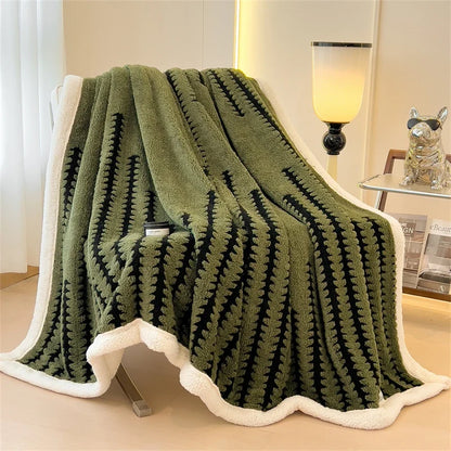 Velvory | Couverture douillette extra-épaisse en velours et flanelle pour le lit et le canapé