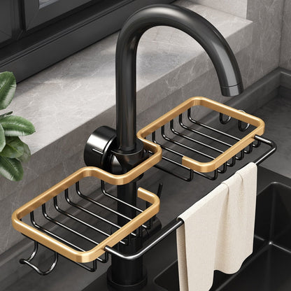 SinkMate DuoRack | Spülbecken-Organizer mit Haken & Doppelfach