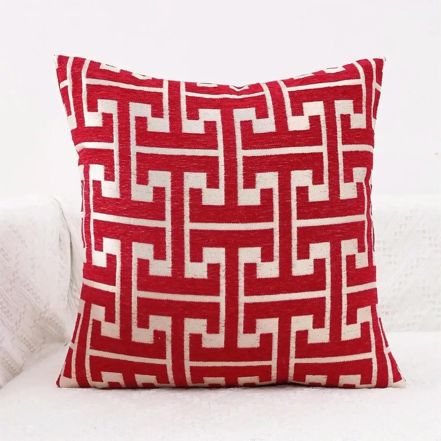 Amarae – Housse de coussin décorative brodée sans rembourrage pour canapé et salon