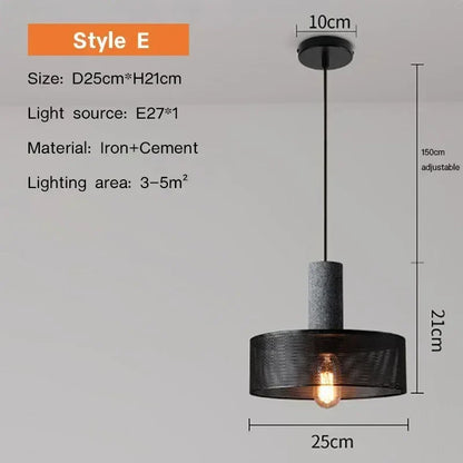 Luxorion | Lampada a sospensione retrò in stile country americano