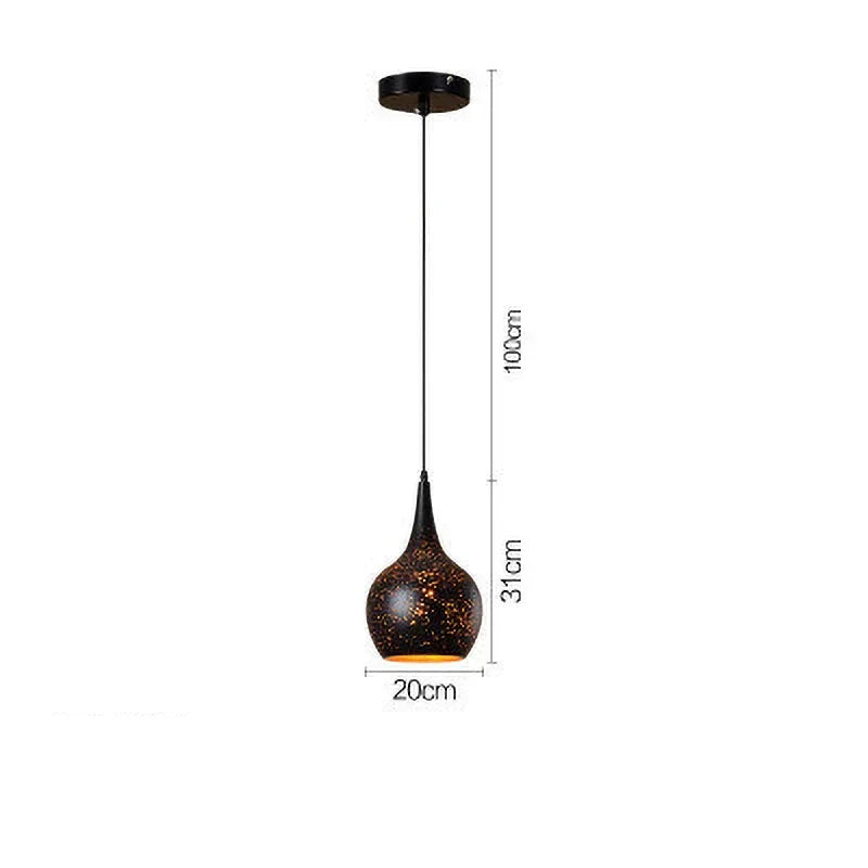 Noctyra | Lampada a sospensione vintage in ferro stile loft scandinavo