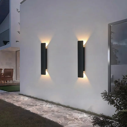 LumaStrix Noir | Applique LED da esterno resistente alle intemperie in alluminio, 18W