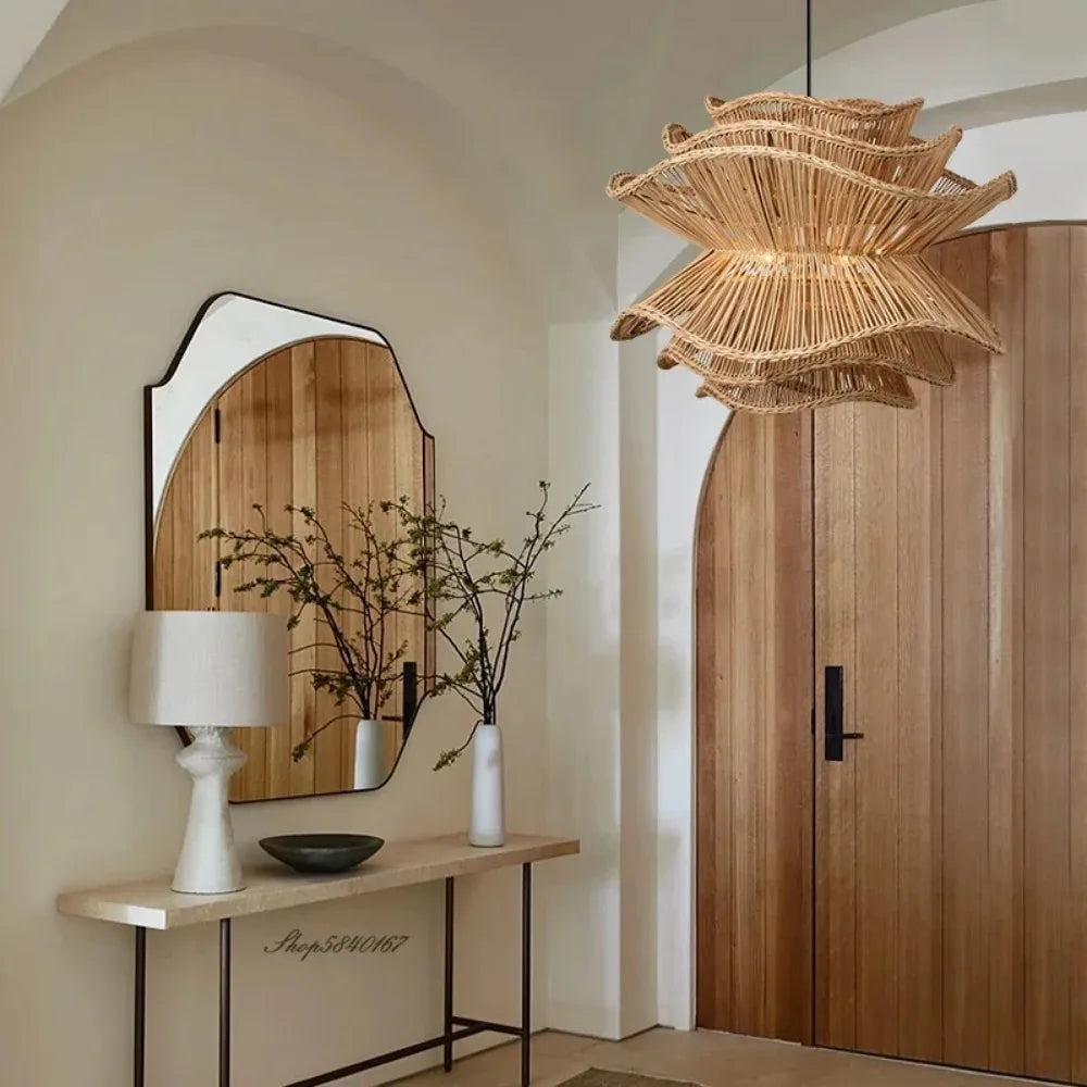 Ignara | Lampada a sospensione Japandi in rattan