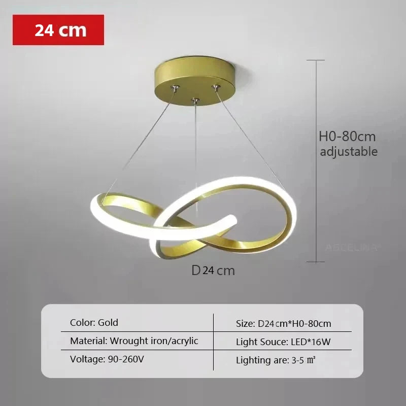 Nivoa Tynn | Lampada a sospensione LED sottile in stile scandinavo per corridoio e soggiorno