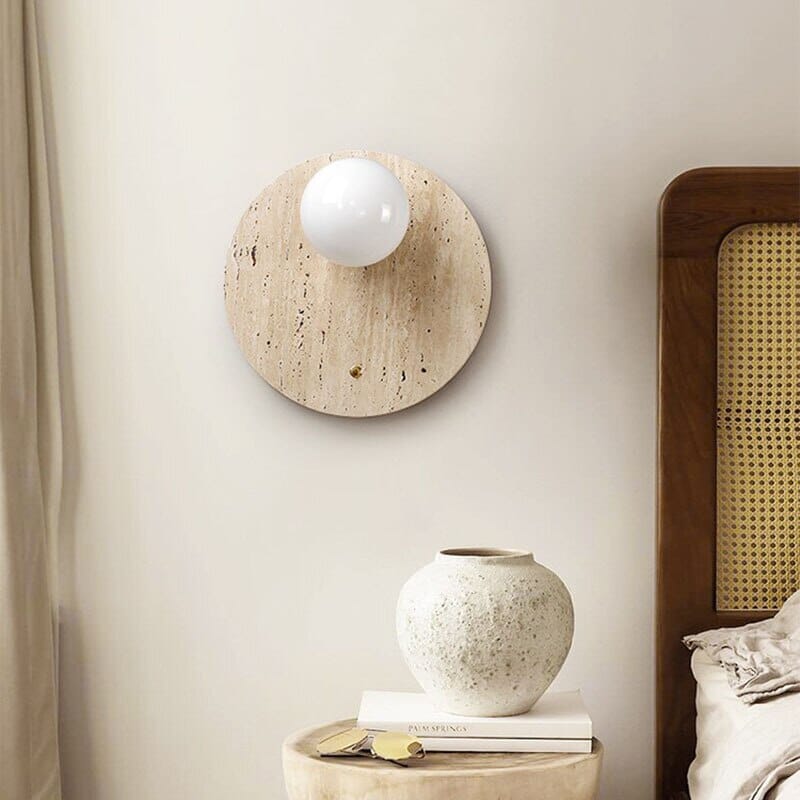 Lampada da parete Wabi-Sabi tono naturale – Lampada minimalista con luce calda