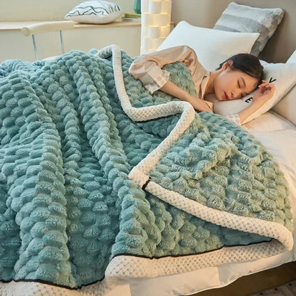 Samtelo | Kuscheldecke aus Turtle-Velours mit Anti-Pilling für Bett und Sofa