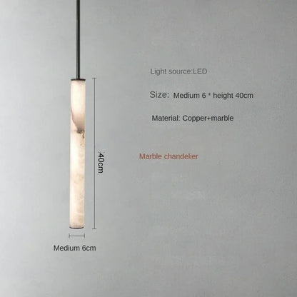 Lunvero Minara | Lampada a sospensione LED in marmo e rame per ambienti eleganti