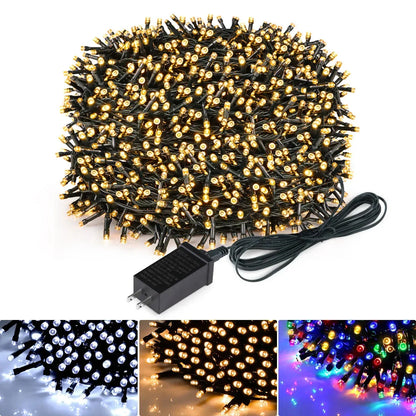 Glanzora | LED Lichterkette außen, IP65, 8 Leuchtmodi, 13 bis 103 m mit Netzstecker
