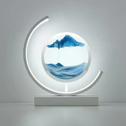 Soluna Drift | Lampada da tavolo LED con immagine di sabbia in movimento ed effetto clessidra 3D