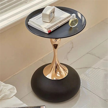 Auranelle | Round Designer Side Table in Light Italian Luxury Style