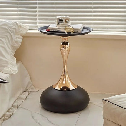 Auranelle | Round Designer Side Table in Light Italian Luxury Style