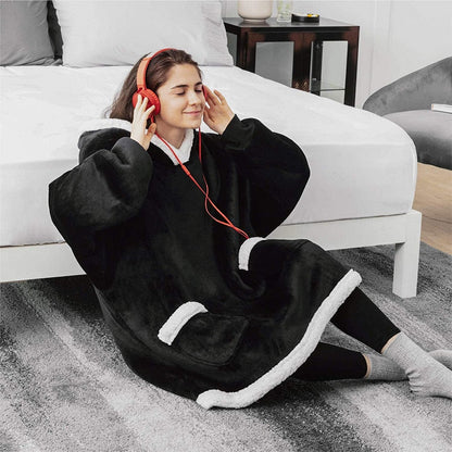 Snuvia | Kuscheldecke mit Ärmeln aus flauschigem Fleece für Sofa und Lesen