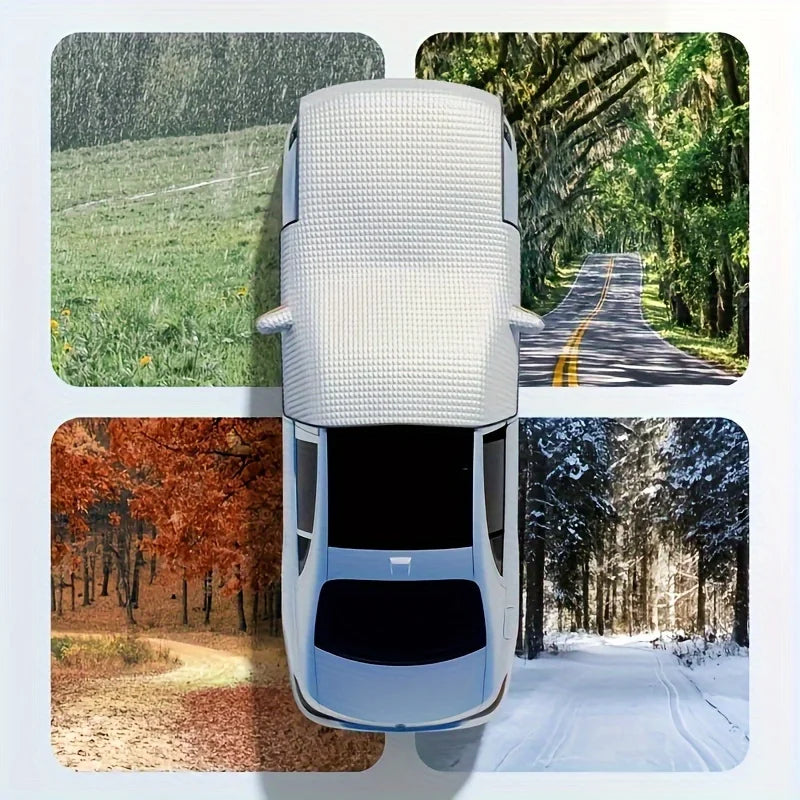 Frostiva | Frontscheibenabdeckung Winter mit Alu-Isolierung und Seitenklappen