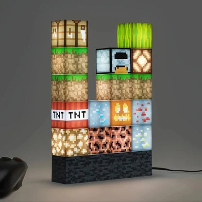 Brikkor Glow | Lampada da tavolo LED in design pixel art