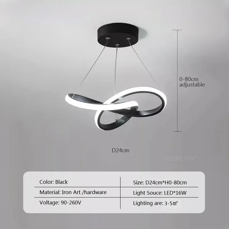 Nivoa Tynn | Lampada a sospensione LED sottile in stile scandinavo per corridoio e soggiorno