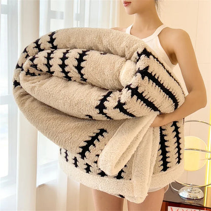 Velvory | Couverture douillette extra-épaisse en velours et flanelle pour le lit et le canapé