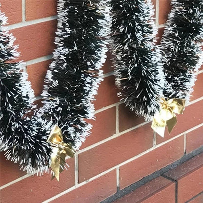 Tannisa | Weihnachtsgirlande 2 m mit Schneebeflockung, wetterfest