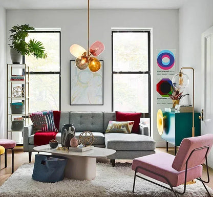 Antheia – Lampada a sospensione di lusso in vetro colorato con design artistico