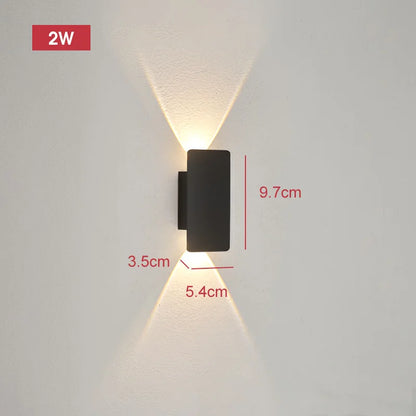 LumaStrix Noir | Applique LED da esterno resistente alle intemperie in alluminio, 18W