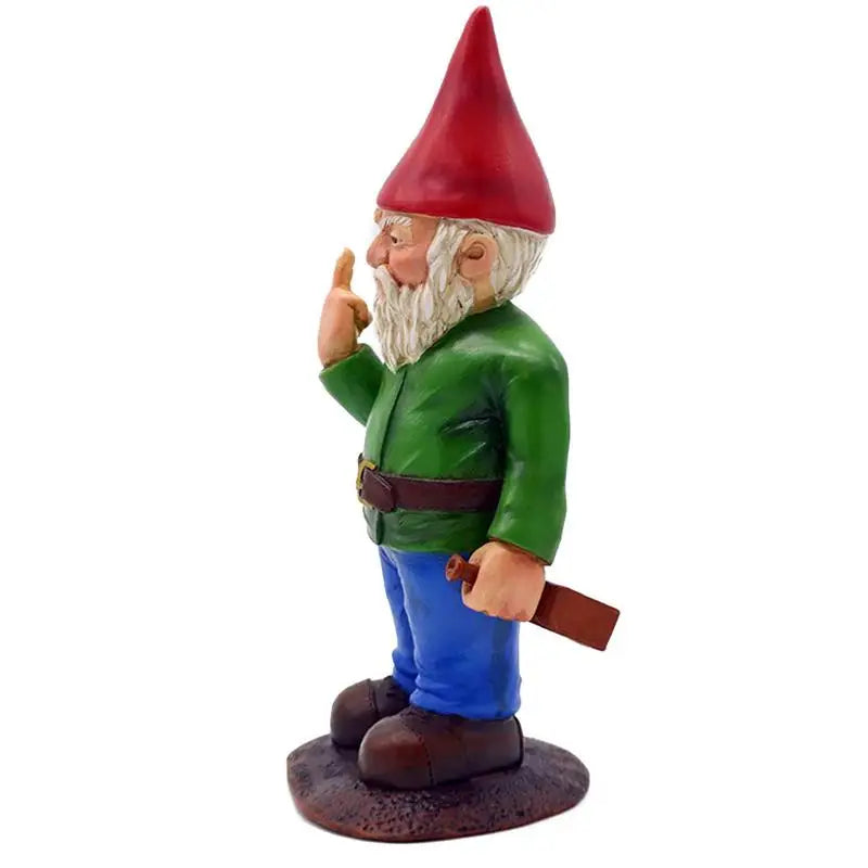 Figura nano da giardino | Nano ubriaco con dito medio | Decorazione da giardino divertente | Resina sintetica