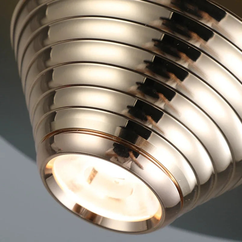 AeroGlow | Lampada a sospensione LED in alluminio | Lampada da soffitto moderna con accenti di colore e luce calda