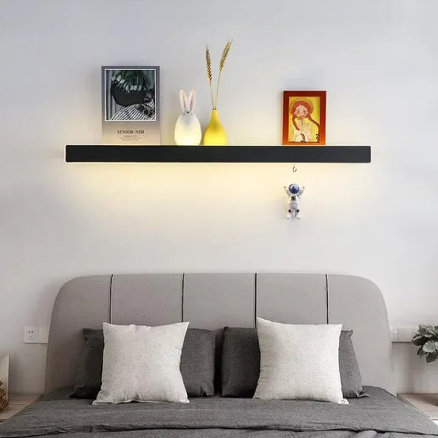 Luntheris – Applique LED moderna con ripiano per camera da letto e soggiorno