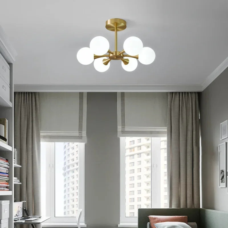 Lunavoire Sphere | LED Ceiling Light with Glass Globe for Living and Bedroom