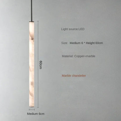 Lunvero Minara | Lampada a sospensione LED in marmo e rame per ambienti eleganti