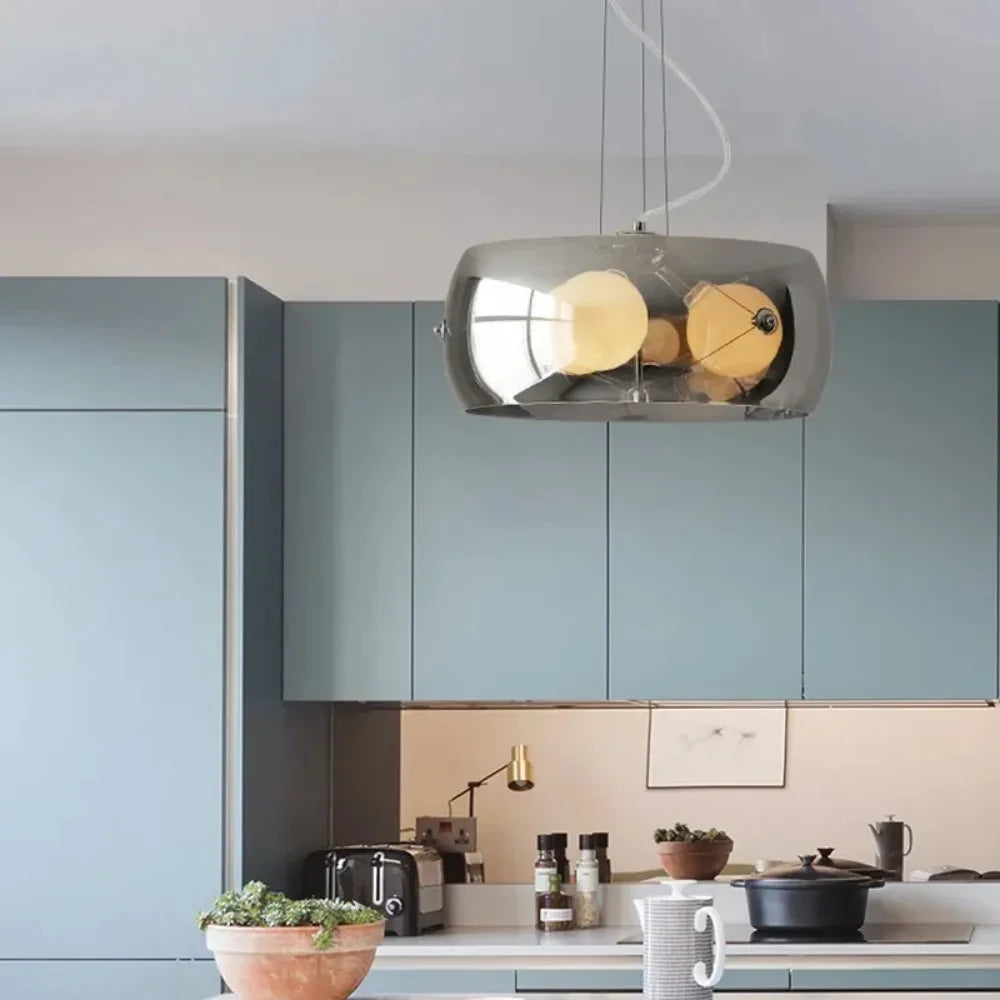 Aurion | Lampada a sospensione LED moderna in vetro per cucina, soggiorno e sala da pranzo