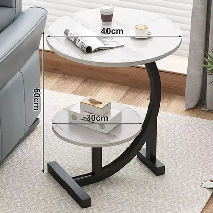 Tivara | Luxury Mini Side Table, Two Levels & Mobile