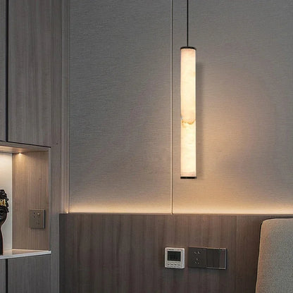 Lunvero Minara | Lampada a sospensione LED in marmo e rame per ambienti eleganti