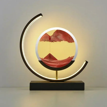 Soluna Drift | Lampada da tavolo LED con immagine di sabbia in movimento ed effetto clessidra 3D
