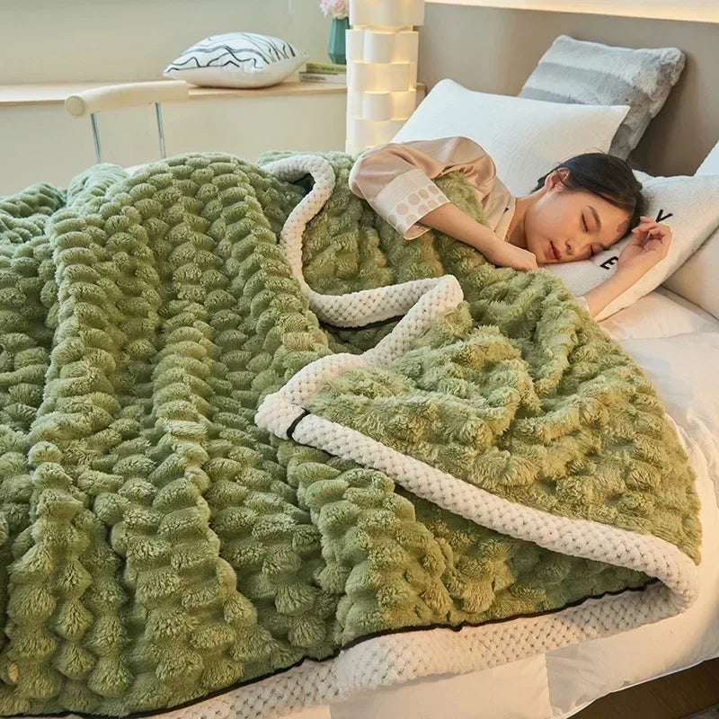 Samtelo | Kuscheldecke aus Turtle-Velours mit Anti-Pilling für Bett und Sofa