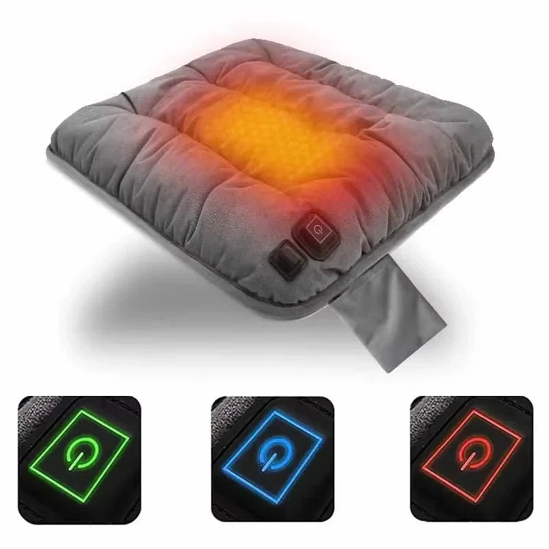 Torvena | Coussin chauffant USB pour siège auto avec chauffage au graphène et 3 niveaux