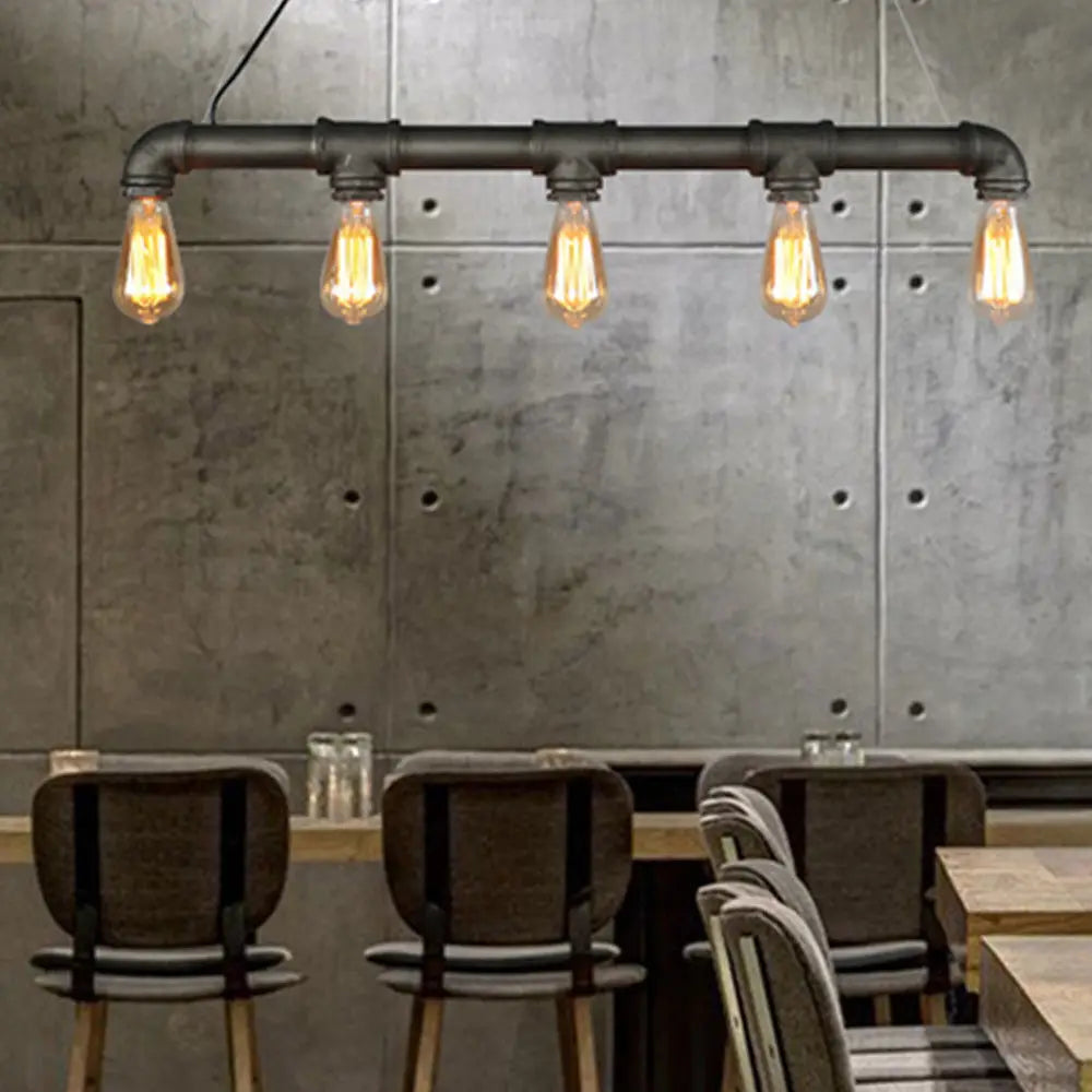 Rørheim Noctra | Lampada a sospensione industriale a tubi in stile steampunk per interni loft
