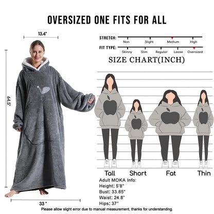 Hoodara | Oversized Sherpa Hoodie Blanket with Sleeves and Pocket
