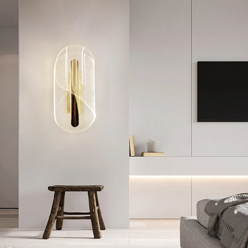 Lirien Alva | Applique LED in acrilico in stile scandinavo per camera da letto e soggiorno
