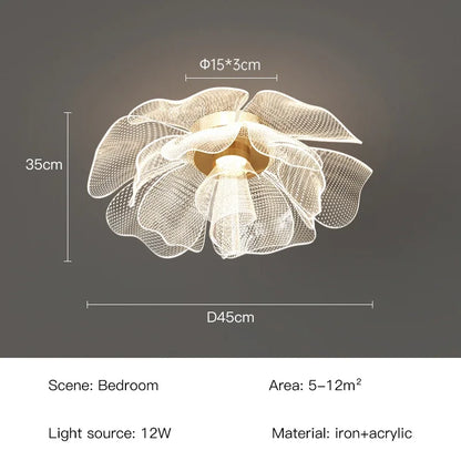 Caelora | Plafonnier LED en forme de fleur pour chambre et salon