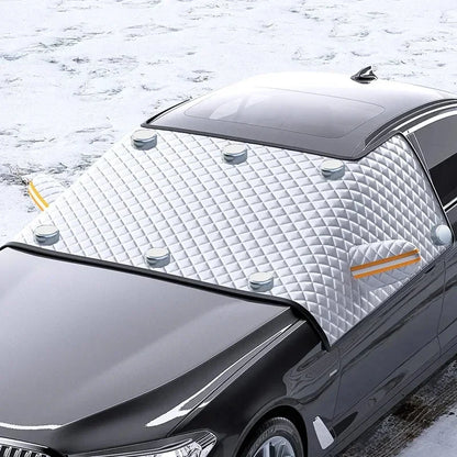 Eisvara | Extra große Frontscheibenabdeckung mit Seitenscheiben und Spiegelschutz