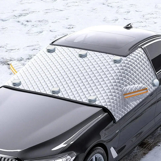 Eisvara | Extra große Frontscheibenabdeckung mit Seitenscheiben und Spiegelschutz