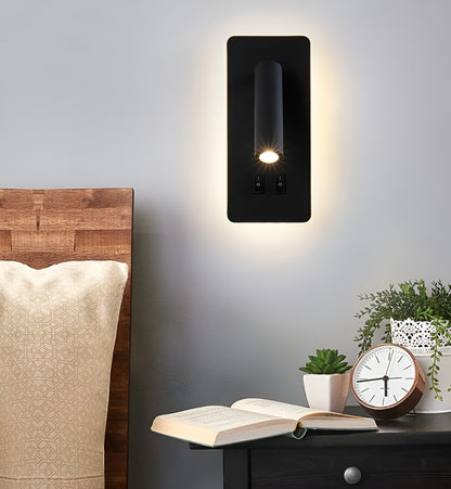 Lampada da parete cilindrica minimalista | Interruttore doppio | Luce LED in ferro