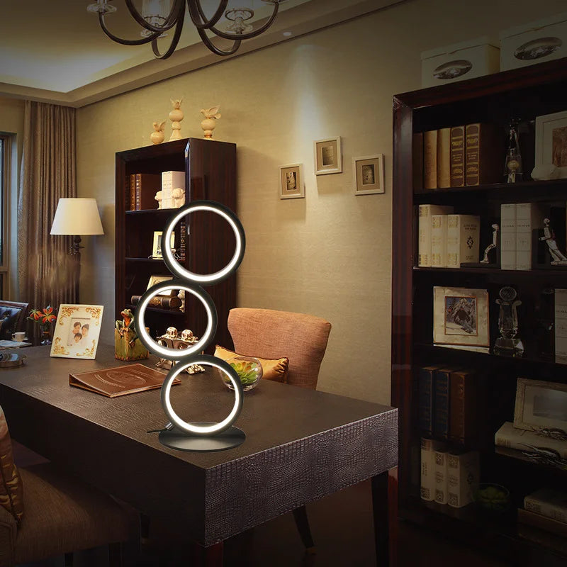 Aurora Glow | Lampada da tavolo LED moderna | Luce design dimmerabile con 3 modalità colore per ambienti abitativi e di lavoro