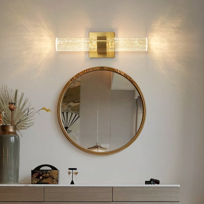 Applique LED da bagno moderna – Design elegante con vetro a bolle e protezione IP44