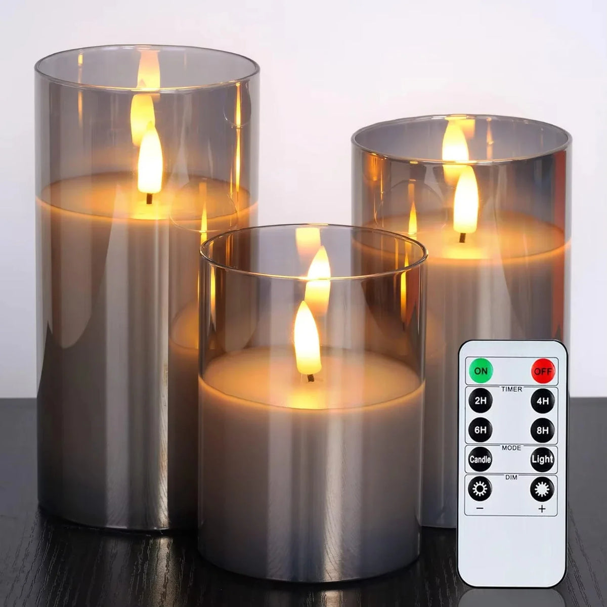 Lumièrea | LED Kerzen Set mit Fernbedienung, Flackereffekt und Timer