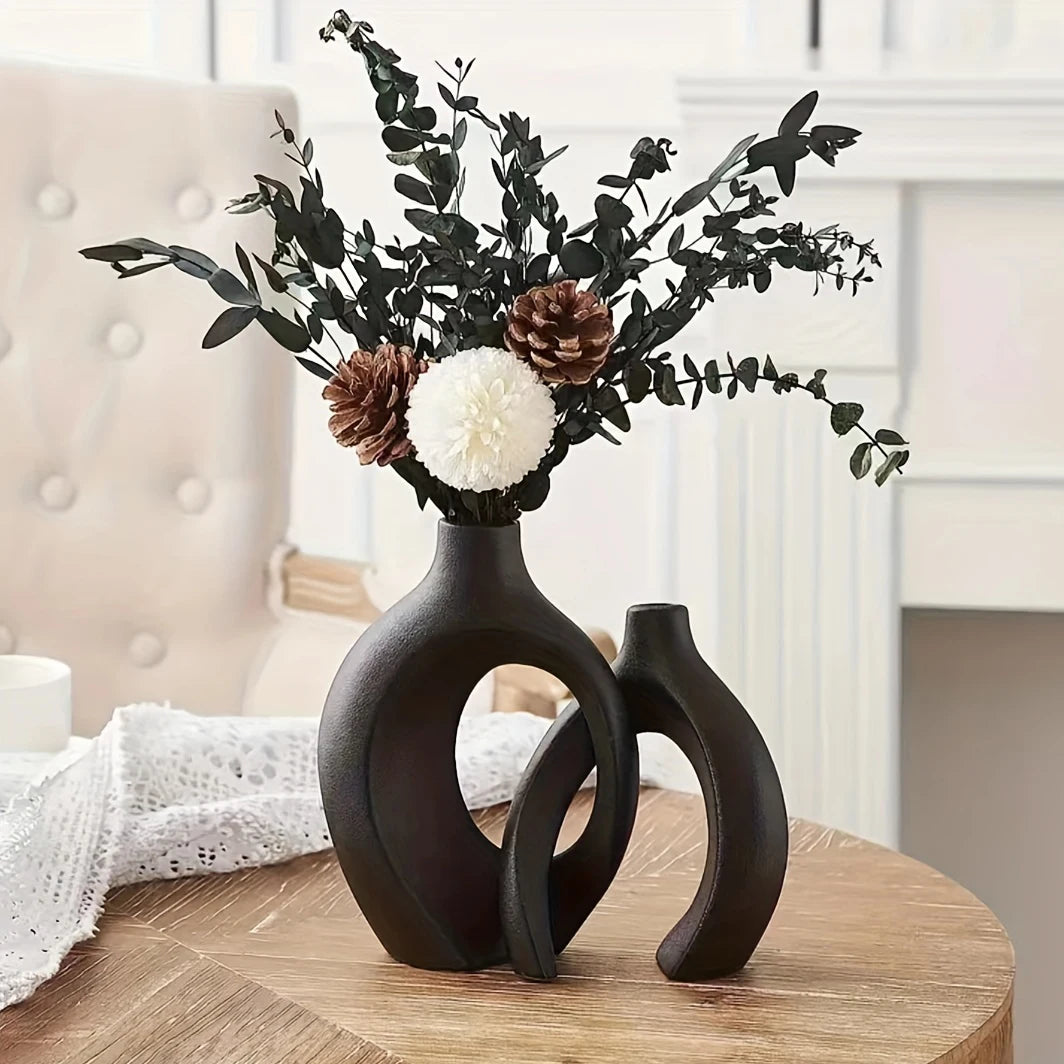 Vaylo Formé | Vaso scultoreo in ceramica stile boho (set da 2)