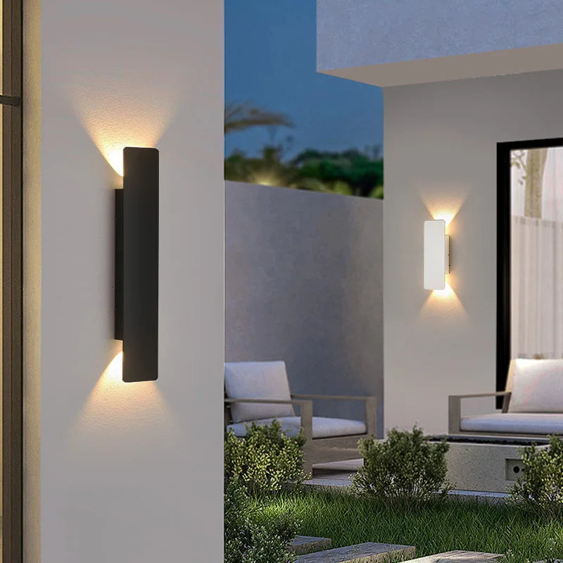 LumaStrix Noir | Applique LED da esterno resistente alle intemperie in alluminio, 18W