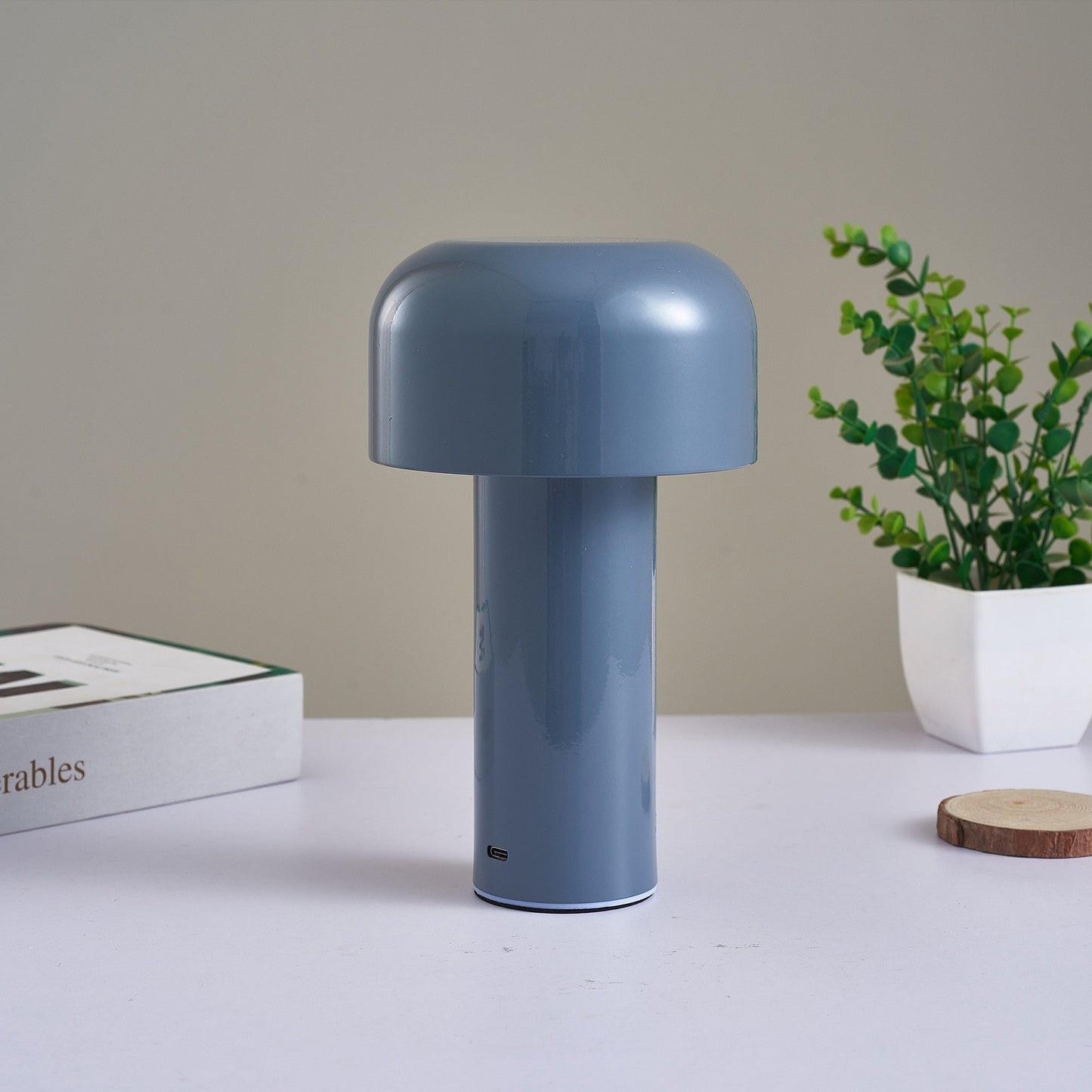 LumoFungo Classico | Lampada da tavolo retrò senza fili dal design italiano a forma di fungo