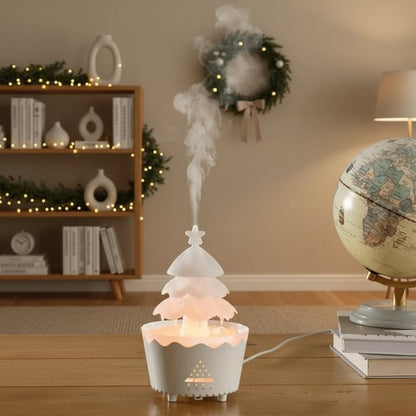 Treezen | Aroma Diffuser in Weihnachtsbaumform mit LED-Licht und Nebelregler